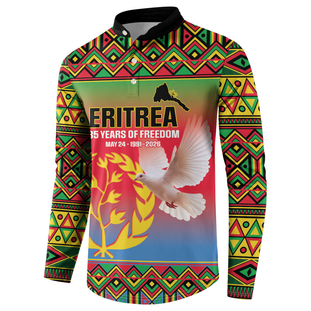 Eritrea 35 Years Of Independence Button Sweatshirt 1991-2026 Freedom Legacy Pride