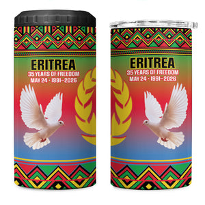 Eritrea 35 Years Of Independence 4 in 1 Can Cooler Tumbler 1991-2026 Freedom Legacy Pride