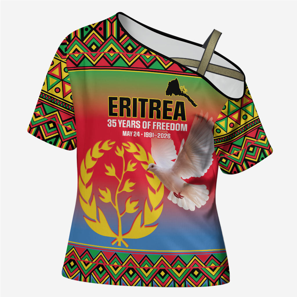 Eritrea 35 Years Of Independence Cross Shoulder Shirt 1991-2026 Freedom Legacy Pride