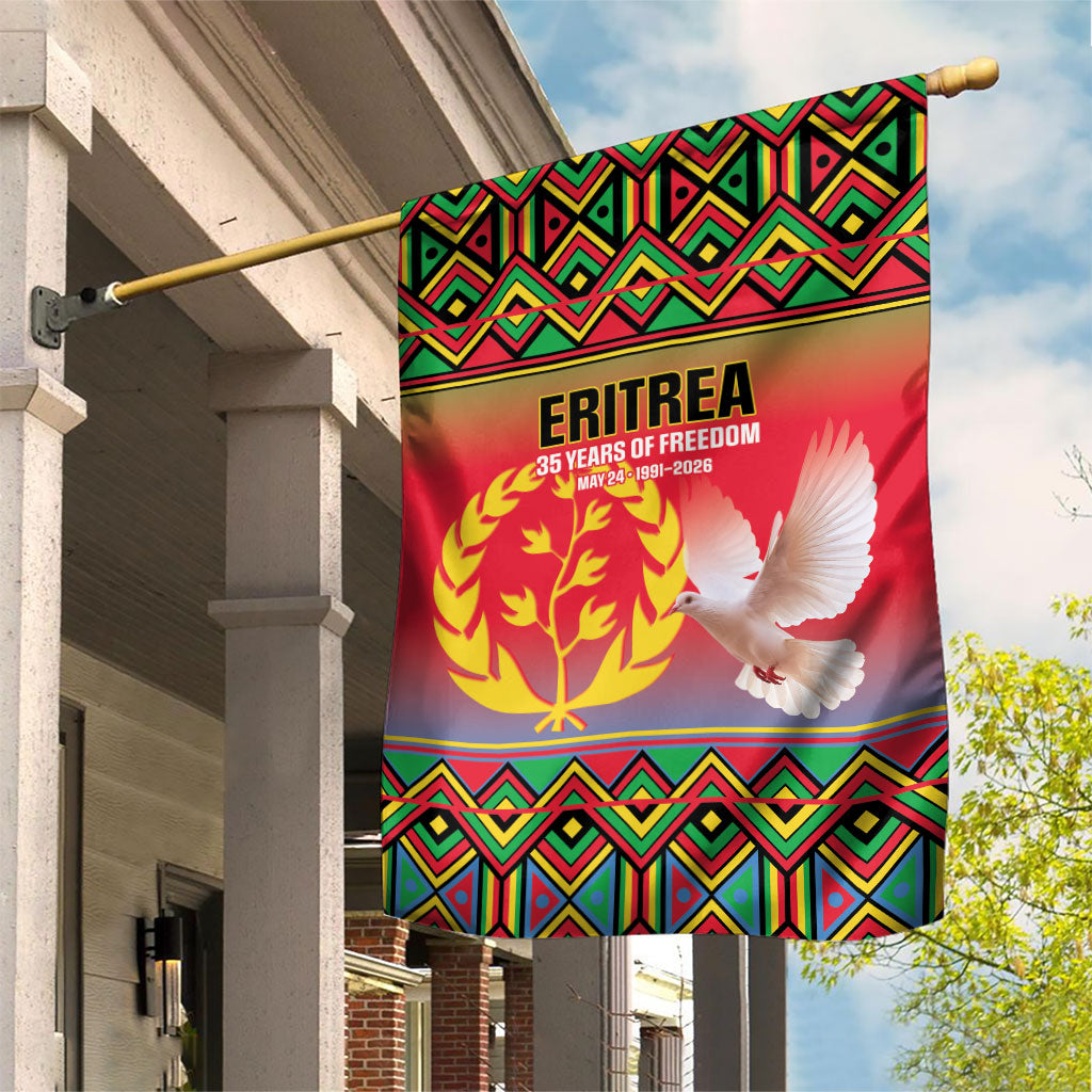 Eritrea 35 Years Of Independence Garden Flag 1991-2026 Freedom Legacy Pride