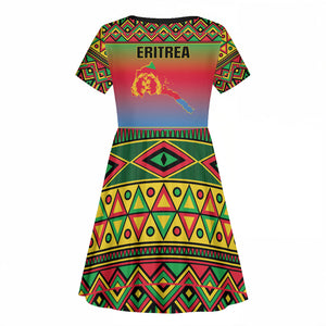 Eritrea 35 Years Of Independence Kid Short Sleeve Dress 1991-2026 Freedom Legacy Pride