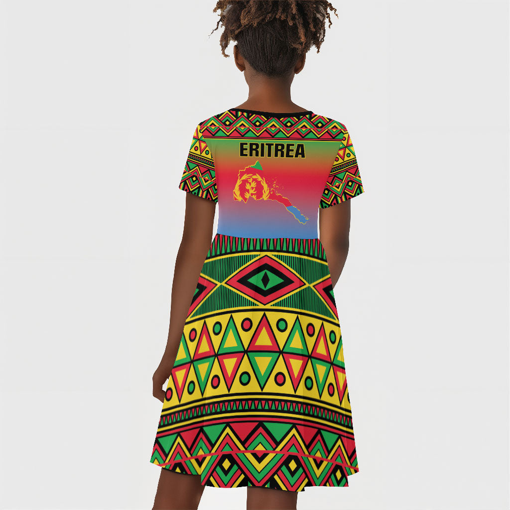 Eritrea 35 Years Of Independence Kid Short Sleeve Dress 1991-2026 Freedom Legacy Pride