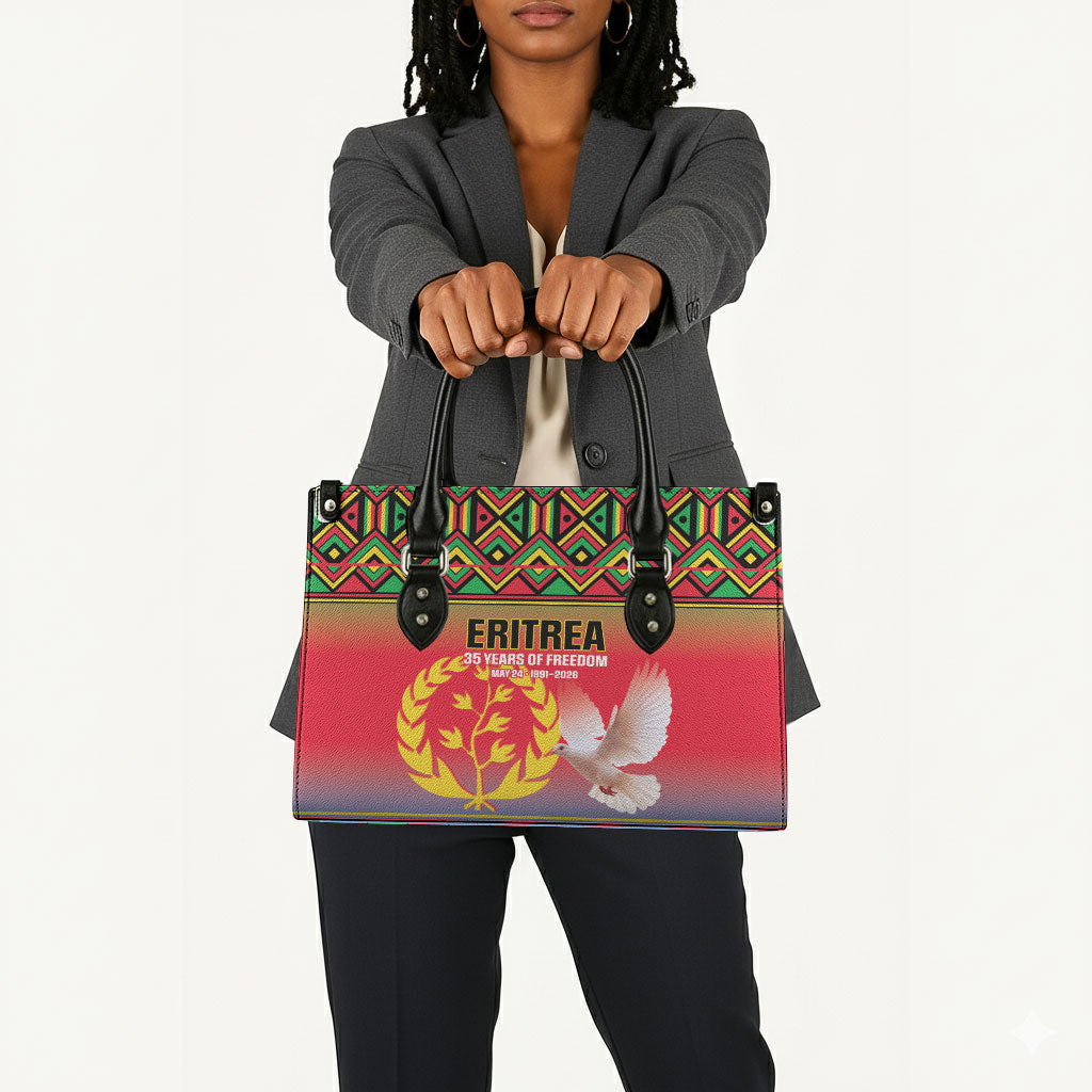 Eritrea 35 Years Of Independence Leather Bag 1991-2026 Freedom Legacy Pride