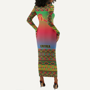 Eritrea 35 Years Of Independence Long Sleeve Bodycon Dress 1991-2026 Freedom Legacy Pride
