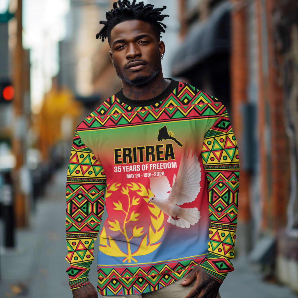 Eritrea 35 Years Of Independence Long Sleeve Shirt 1991-2026 Freedom Legacy Pride