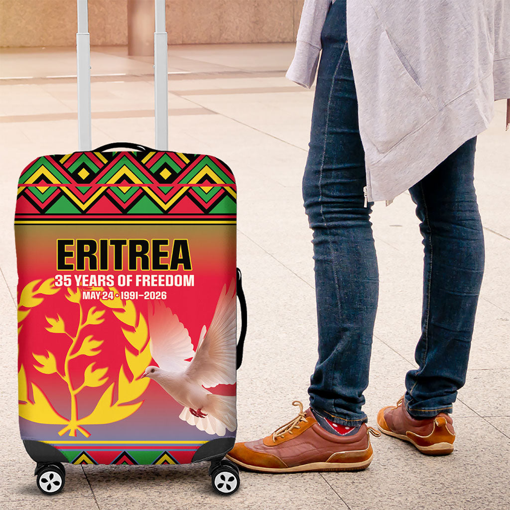 Eritrea 35 Years Of Independence Luggage Cover 1991-2026 Freedom Legacy Pride
