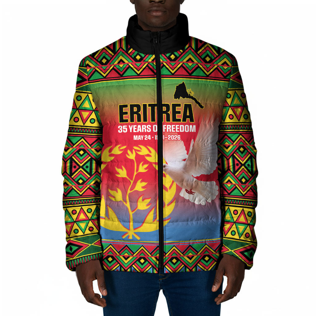 Eritrea 35 Years Of Independence Padded Jacket 1991-2026 Freedom Legacy Pride