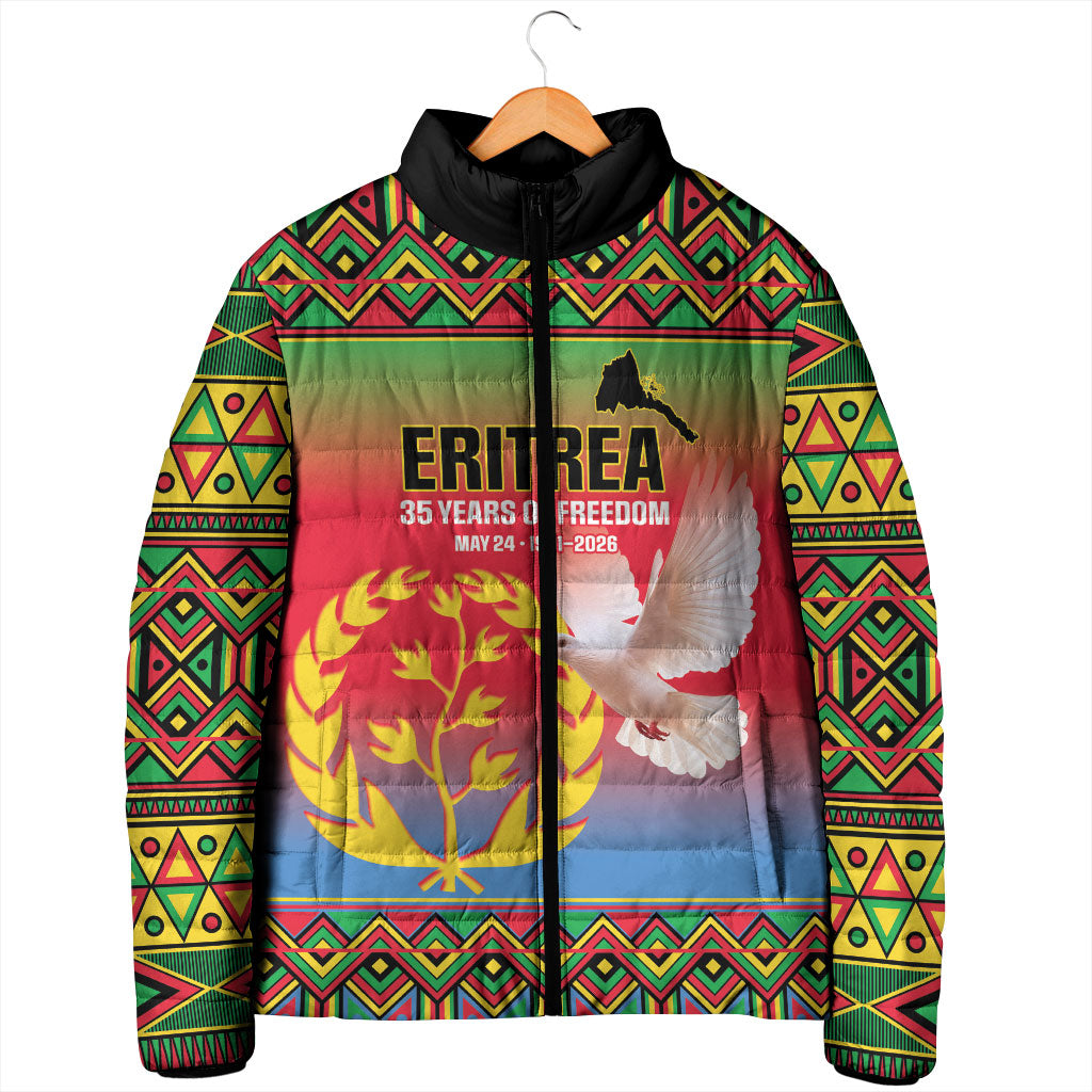Eritrea 35 Years Of Independence Padded Jacket 1991-2026 Freedom Legacy Pride