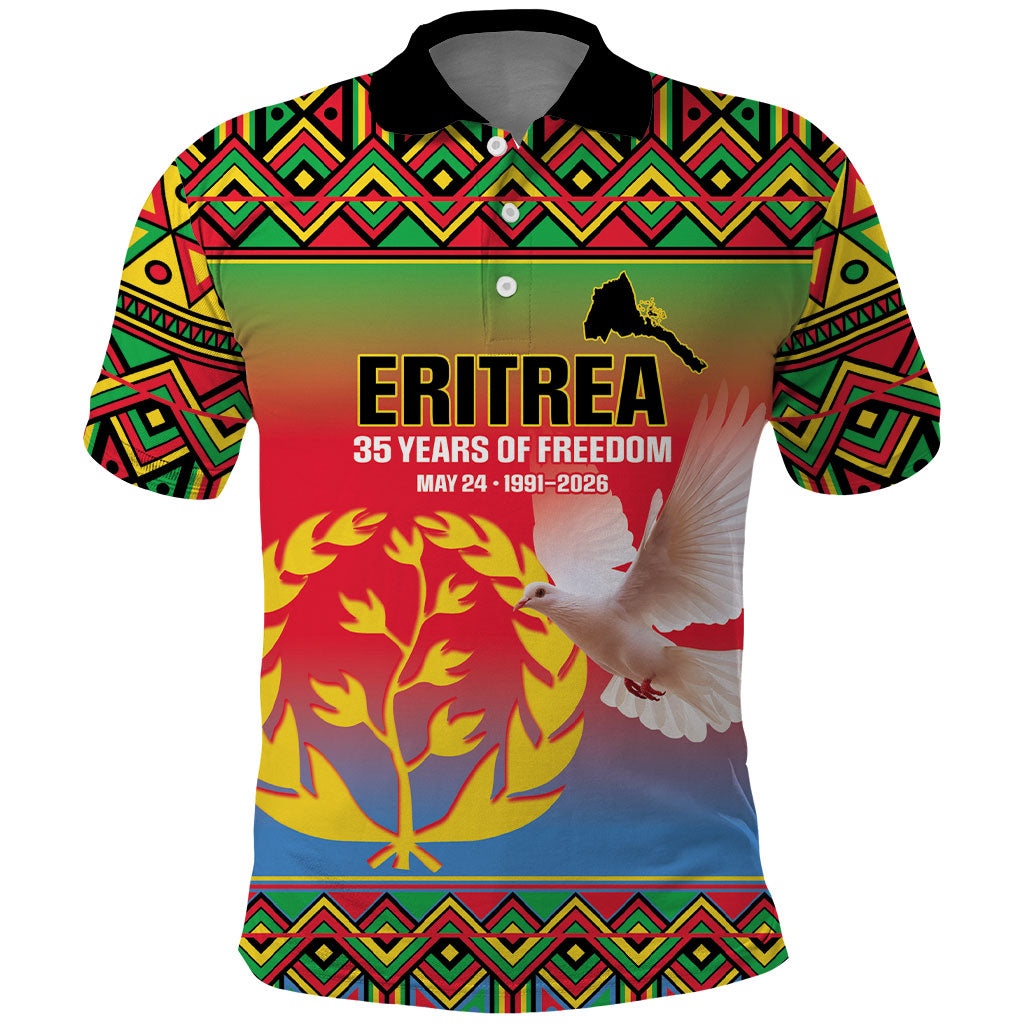 Eritrea 35 Years Of Independence Polo Shirt 1991-2026 Freedom Legacy Pride