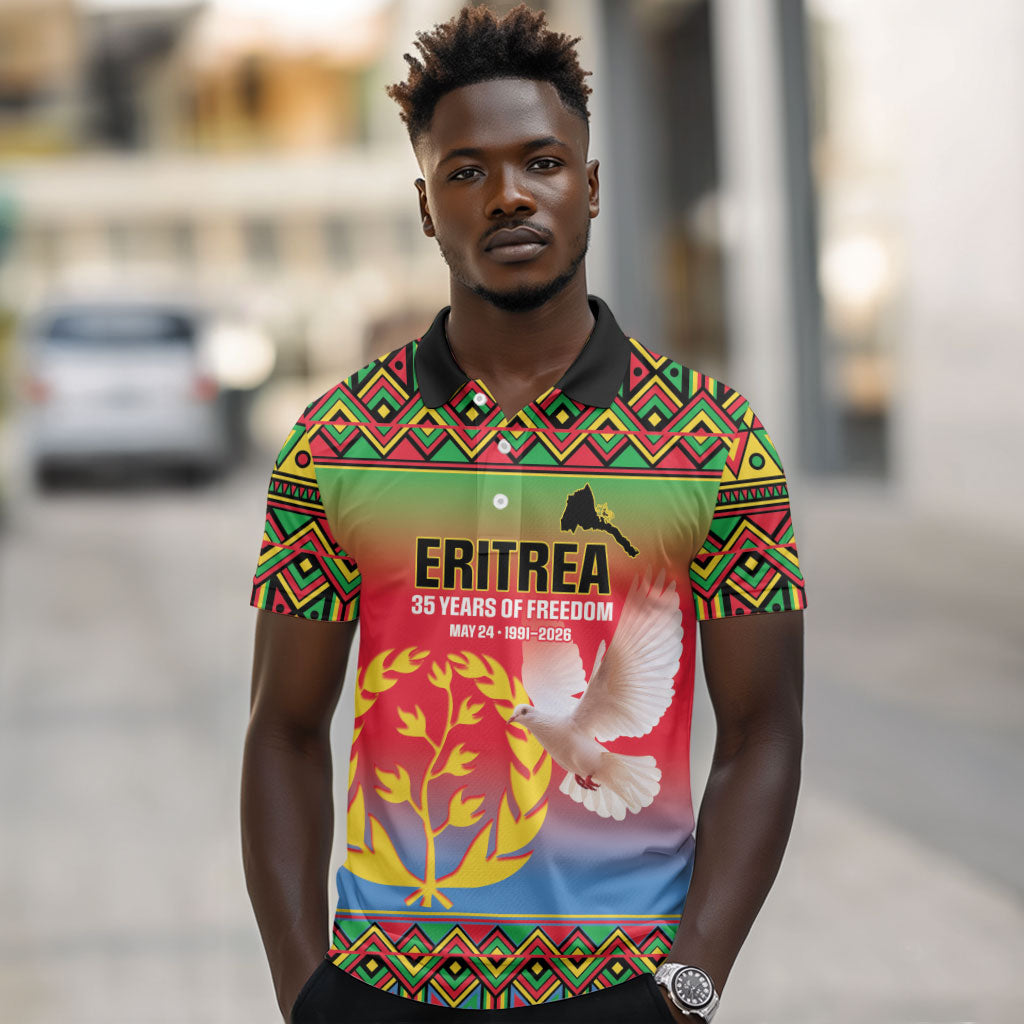 Eritrea 35 Years Of Independence Polo Shirt 1991-2026 Freedom Legacy Pride