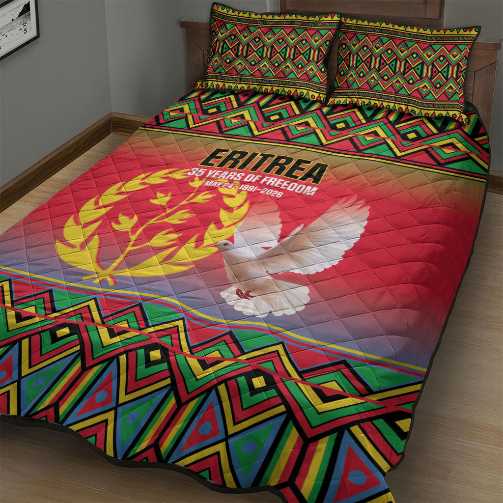 Eritrea 35 Years Of Independence Quilt Bed Set 1991-2026 Freedom Legacy Pride
