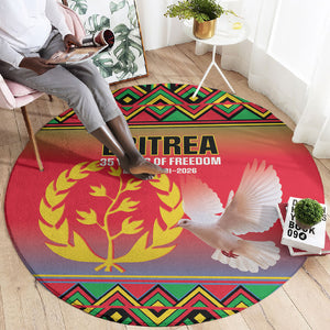 Eritrea 35 Years Of Independence Round Carpet 1991-2026 Freedom Legacy Pride