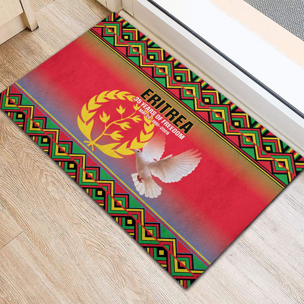 Eritrea 35 Years Of Independence Rubber Doormat 1991-2026 Freedom Legacy Pride