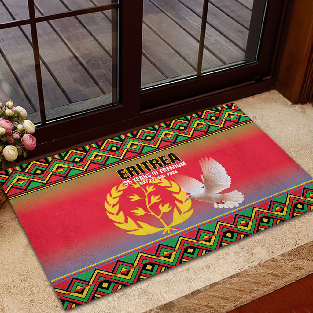 Eritrea 35 Years Of Independence Rubber Doormat 1991-2026 Freedom Legacy Pride