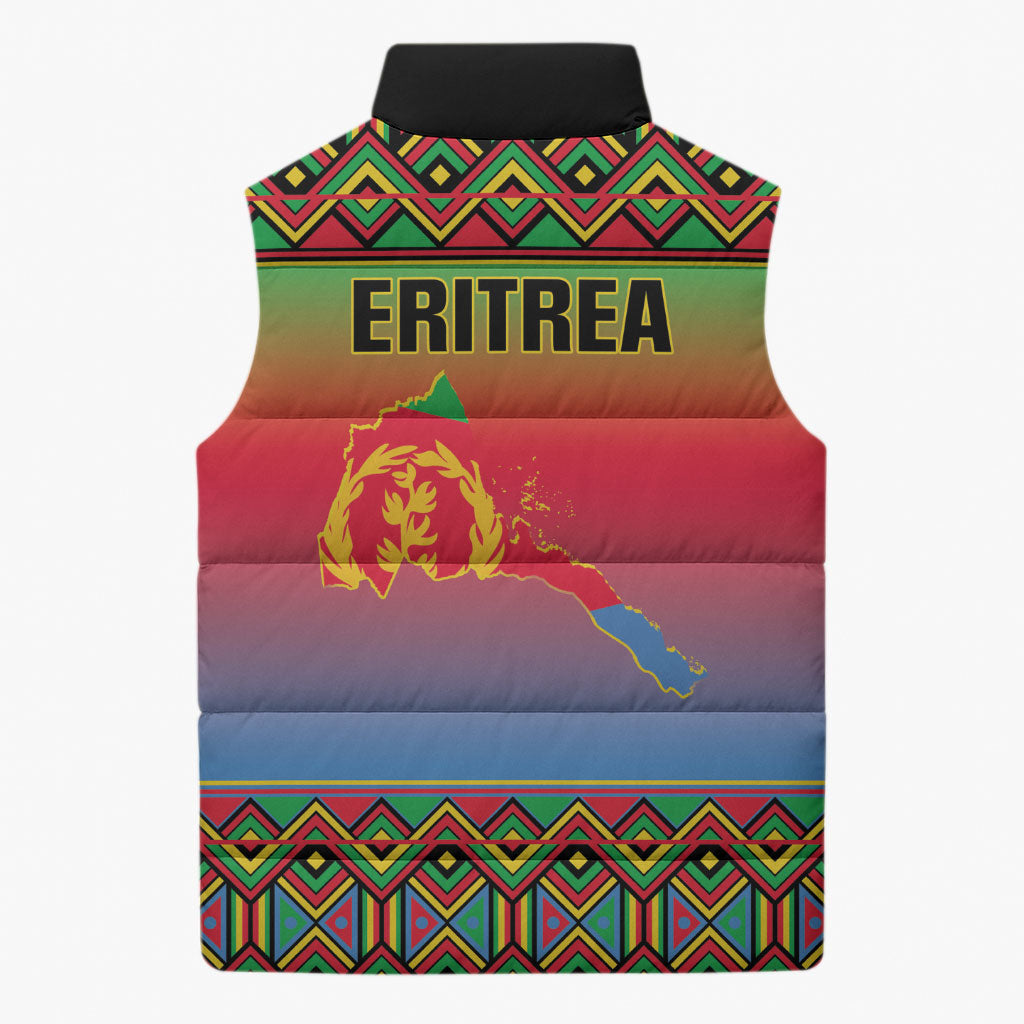 Eritrea 35 Years Of Independence Sleeveless Puffer Jacket 1991-2026 Freedom Legacy Pride