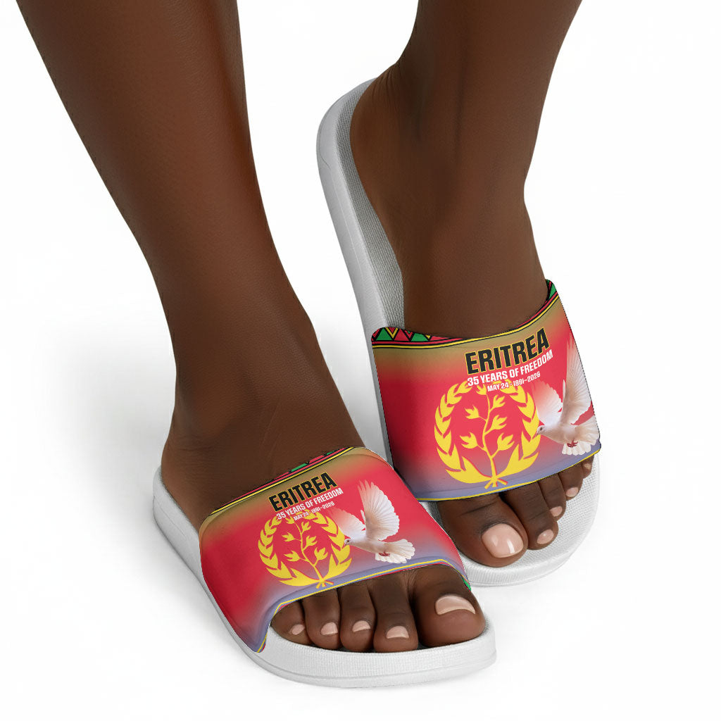 Eritrea 35 Years Of Independence Slide Sandals 1991-2026 Freedom Legacy Pride