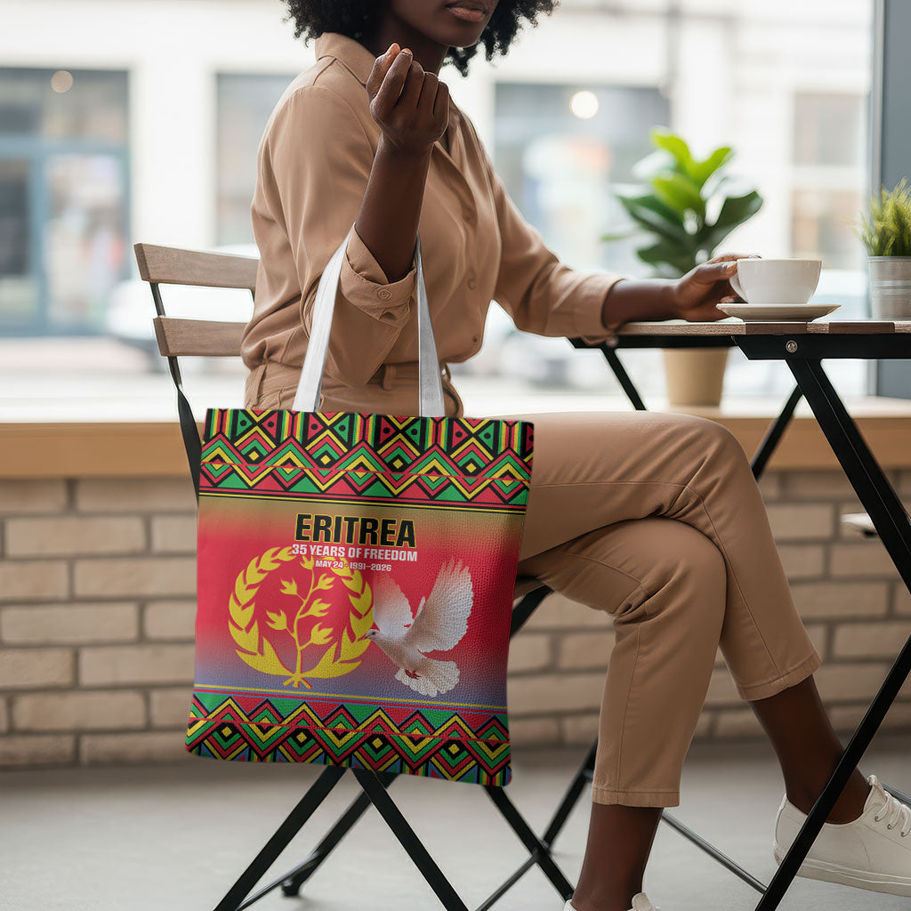 Eritrea 35 Years Of Independence Tote Bag 1991-2026 Freedom Legacy Pride