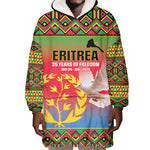 Eritrea 35 Years Of Independence Wearable Blanket Hoodie 1991-2026 Freedom Legacy Pride