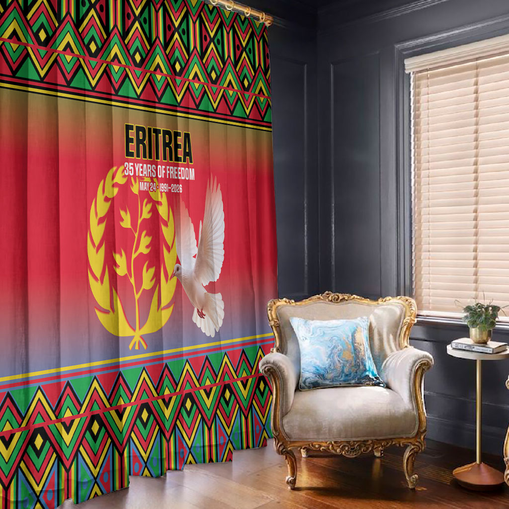 Eritrea 35 Years Of Independence Window Curtain 1991-2026 Freedom Legacy Pride