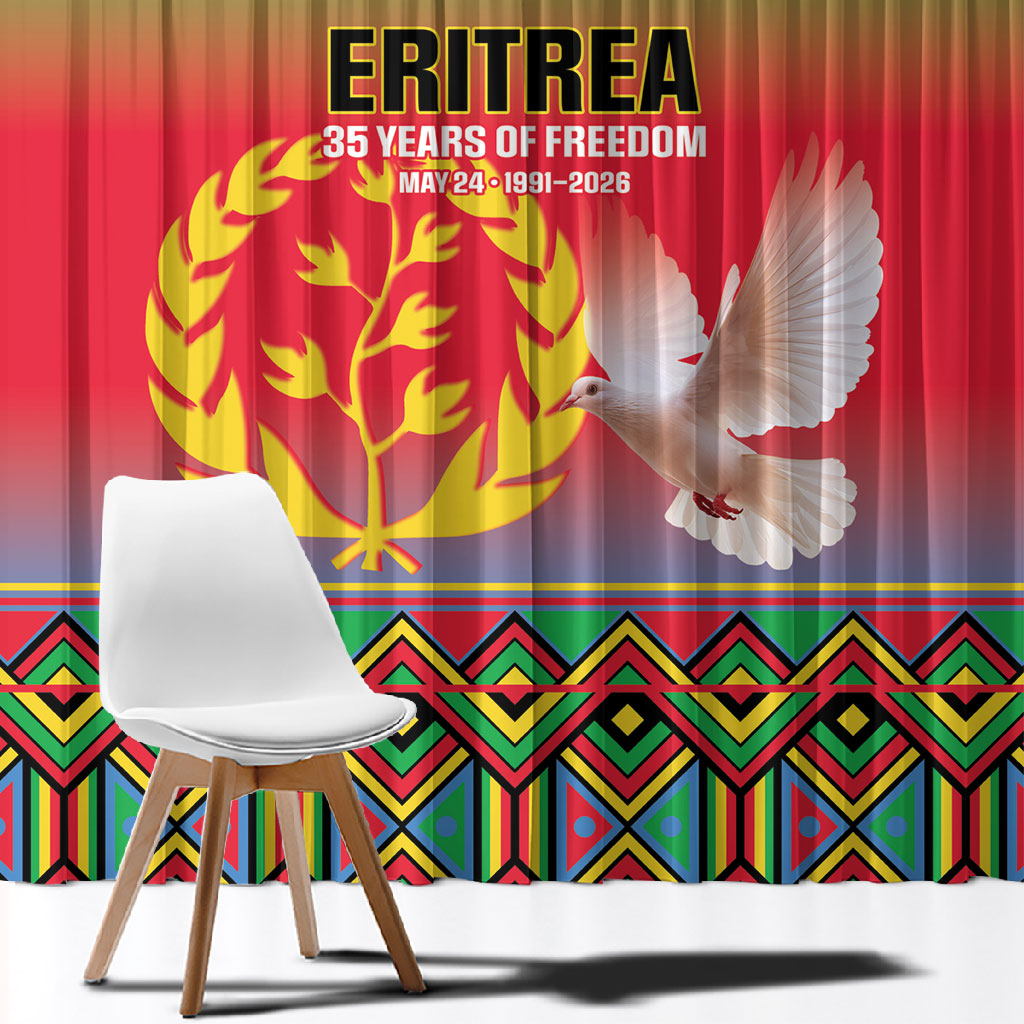 Eritrea 35 Years Of Independence Window Curtain 1991-2026 Freedom Legacy Pride