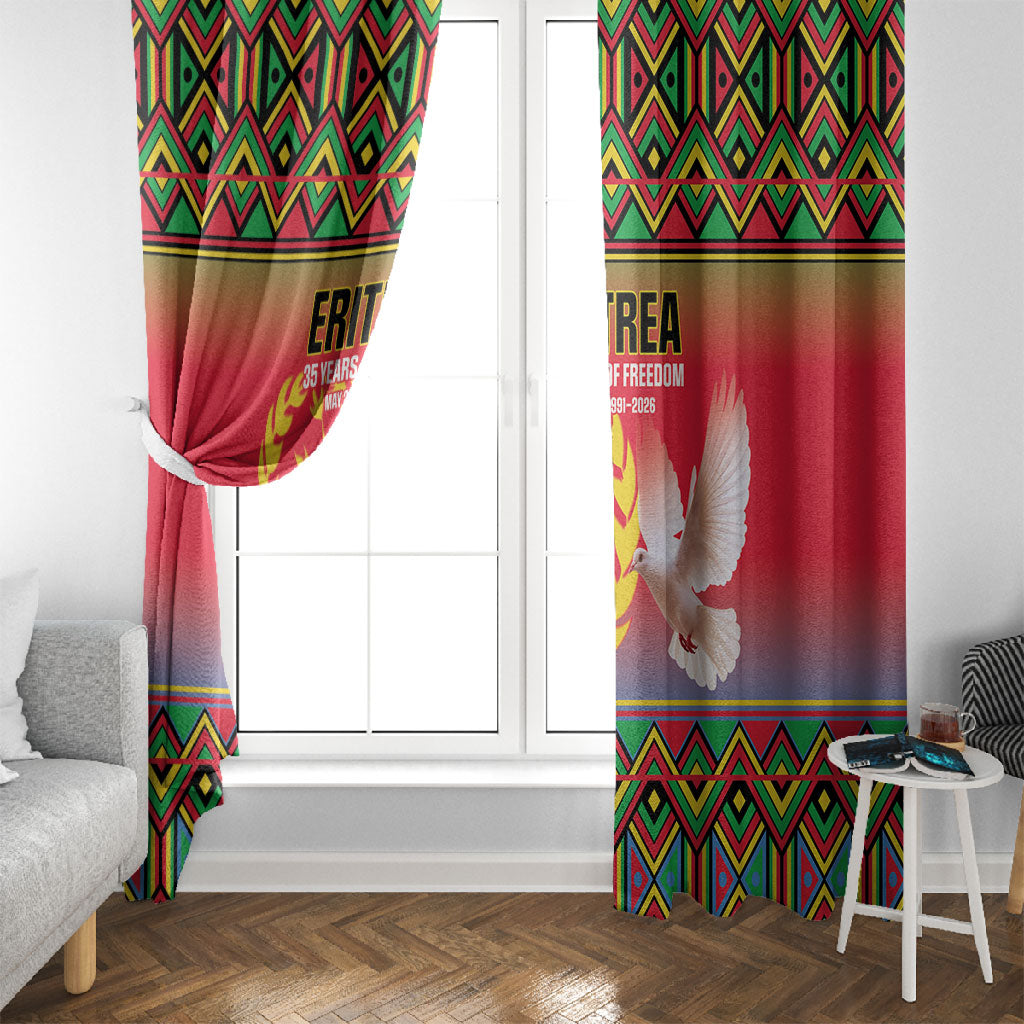 Eritrea 35 Years Of Independence Window Curtain 1991-2026 Freedom Legacy Pride
