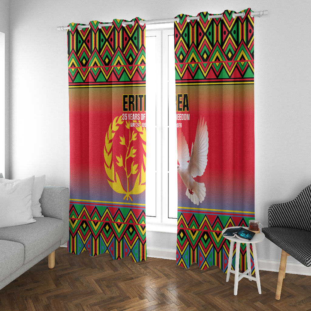 Eritrea 35 Years Of Independence Window Curtain 1991-2026 Freedom Legacy Pride