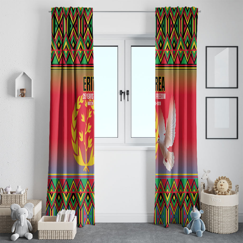 Eritrea 35 Years Of Independence Window Curtain 1991-2026 Freedom Legacy Pride