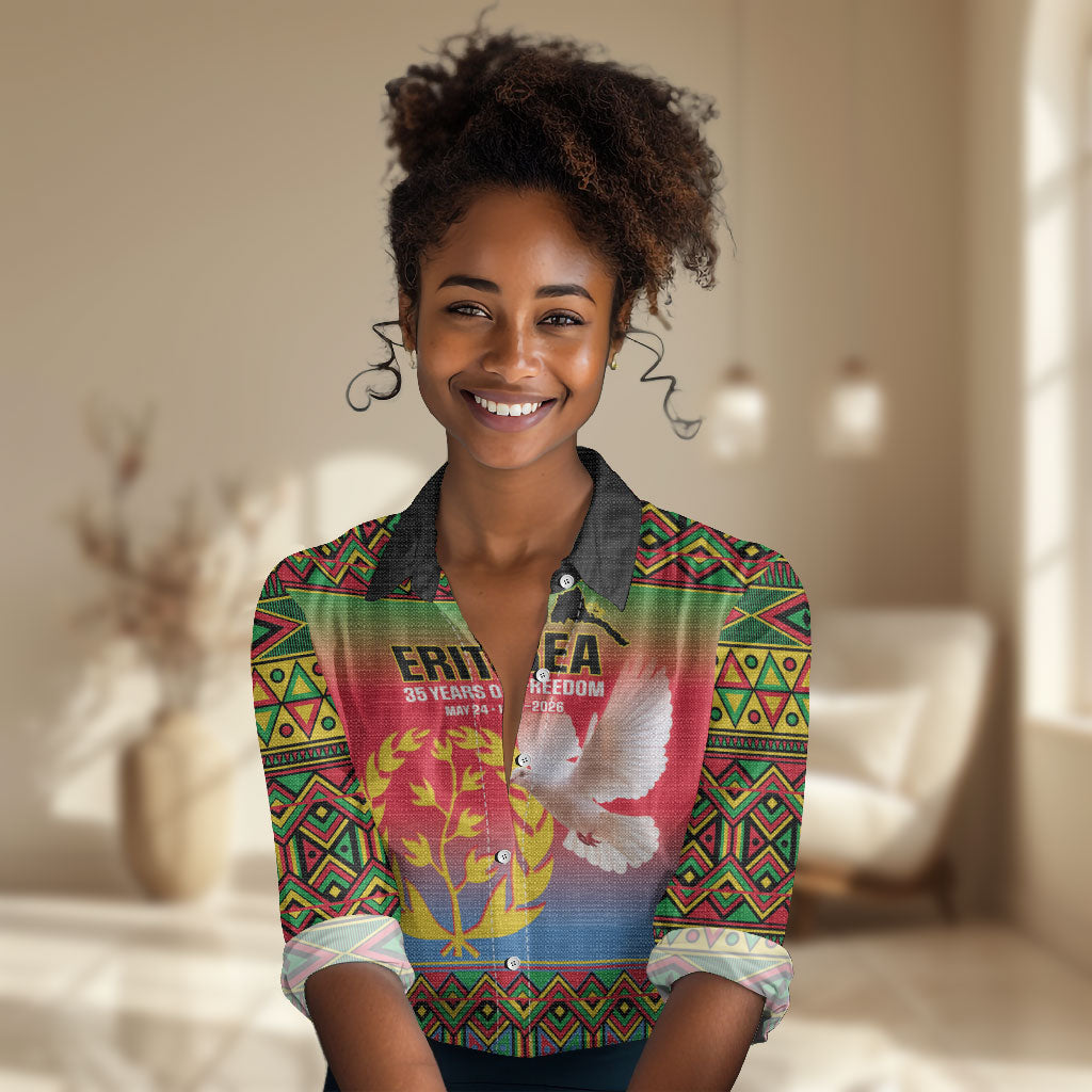 Eritrea 35 Years Of Independence Women Casual Shirt 1991-2026 Freedom Legacy Pride