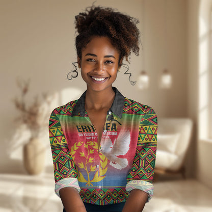 Eritrea 35 Years Of Independence Women Casual Shirt 1991-2026 Freedom Legacy Pride