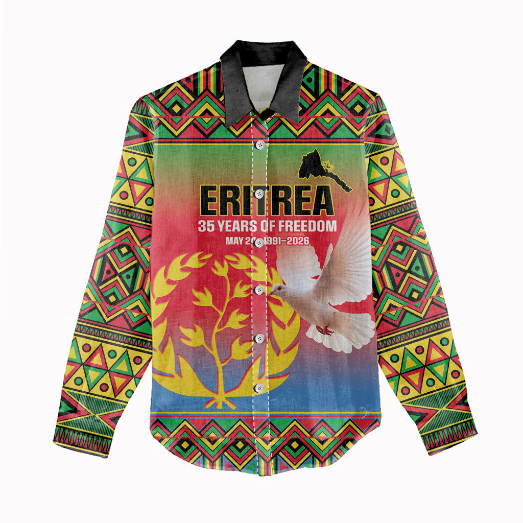 Eritrea 35 Years Of Independence Women Casual Shirt 1991-2026 Freedom Legacy Pride