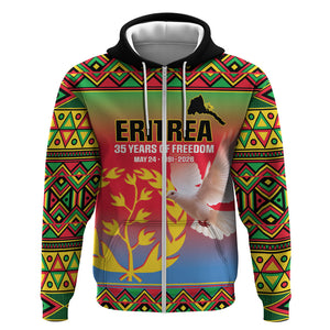 Eritrea 35 Years Of Independence Zip Hoodie 1991-2026 Freedom Legacy Pride