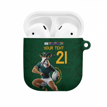 South Africa Rugby Custom AirPods Case Glory Be To Springboks
