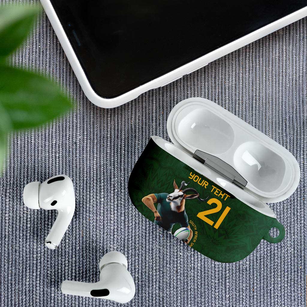 South Africa Rugby Custom AirPods Case Glory Be To Springboks