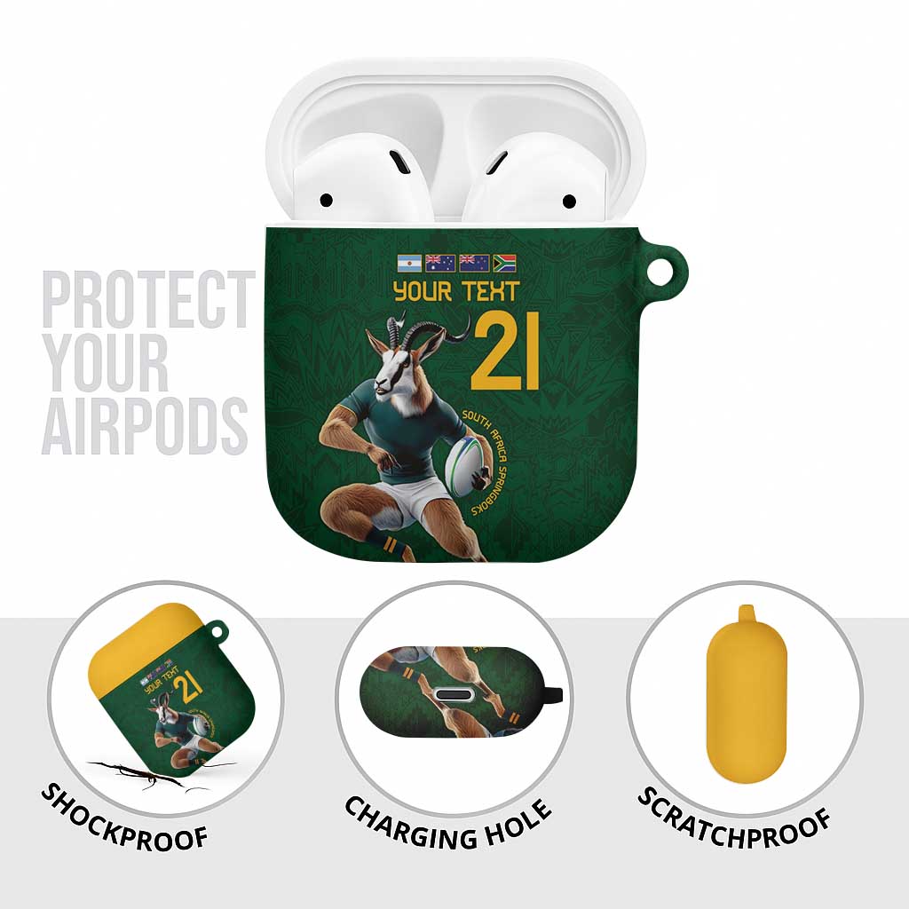 South Africa Rugby Custom AirPods Case Glory Be To Springboks