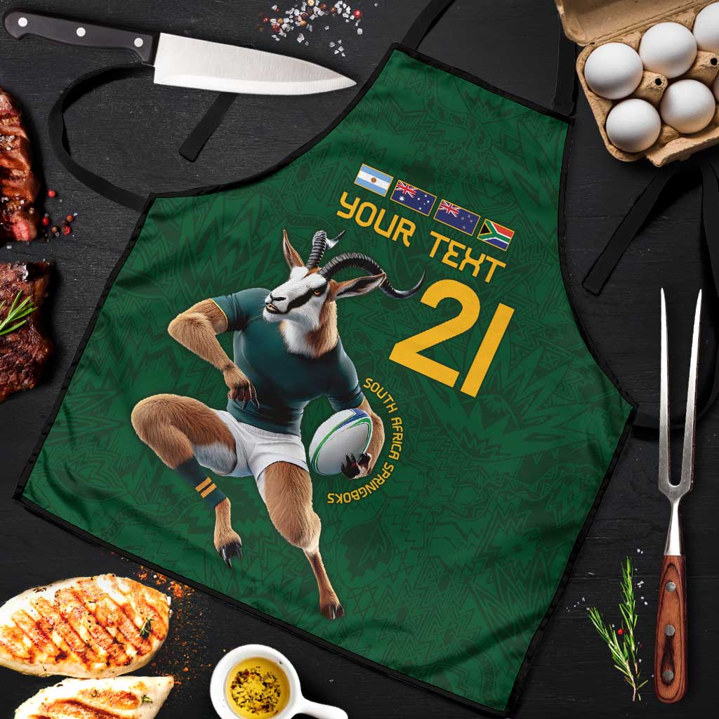 South Africa Rugby Custom Apron Glory Be To Springboks