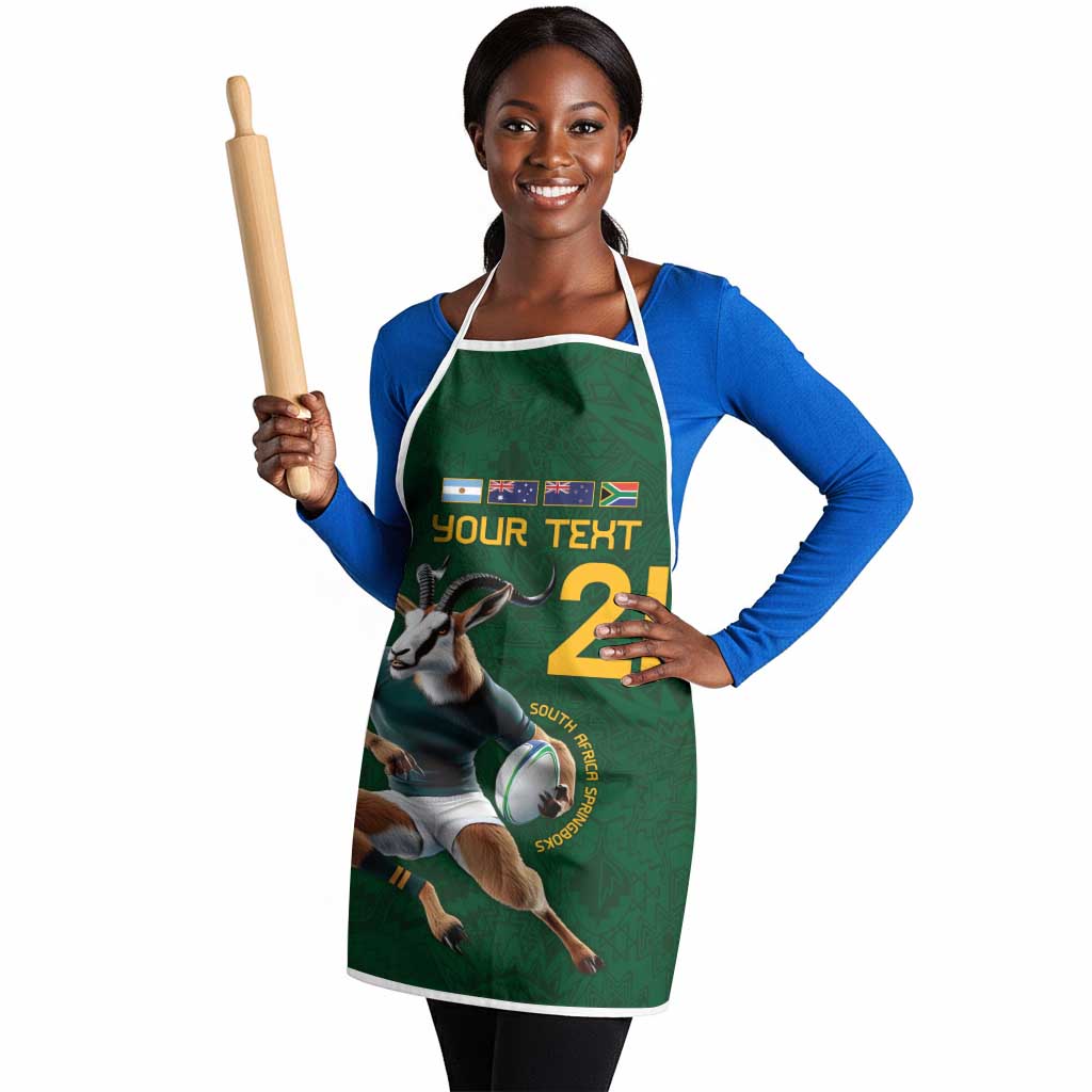 South Africa Rugby Custom Apron Glory Be To Springboks