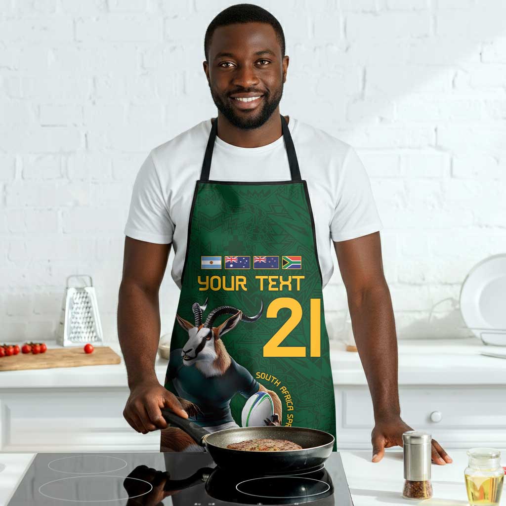 South Africa Rugby Custom Apron Glory Be To Springboks