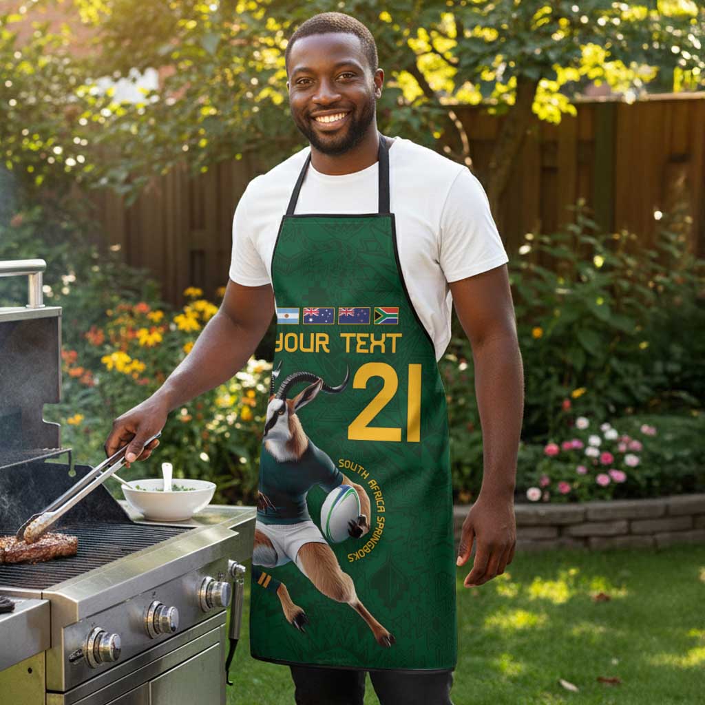 South Africa Rugby Custom Apron Glory Be To Springboks
