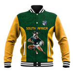 South Africa Rugby Custom Baseball Jacket Glory Be To Springboks - African Pride