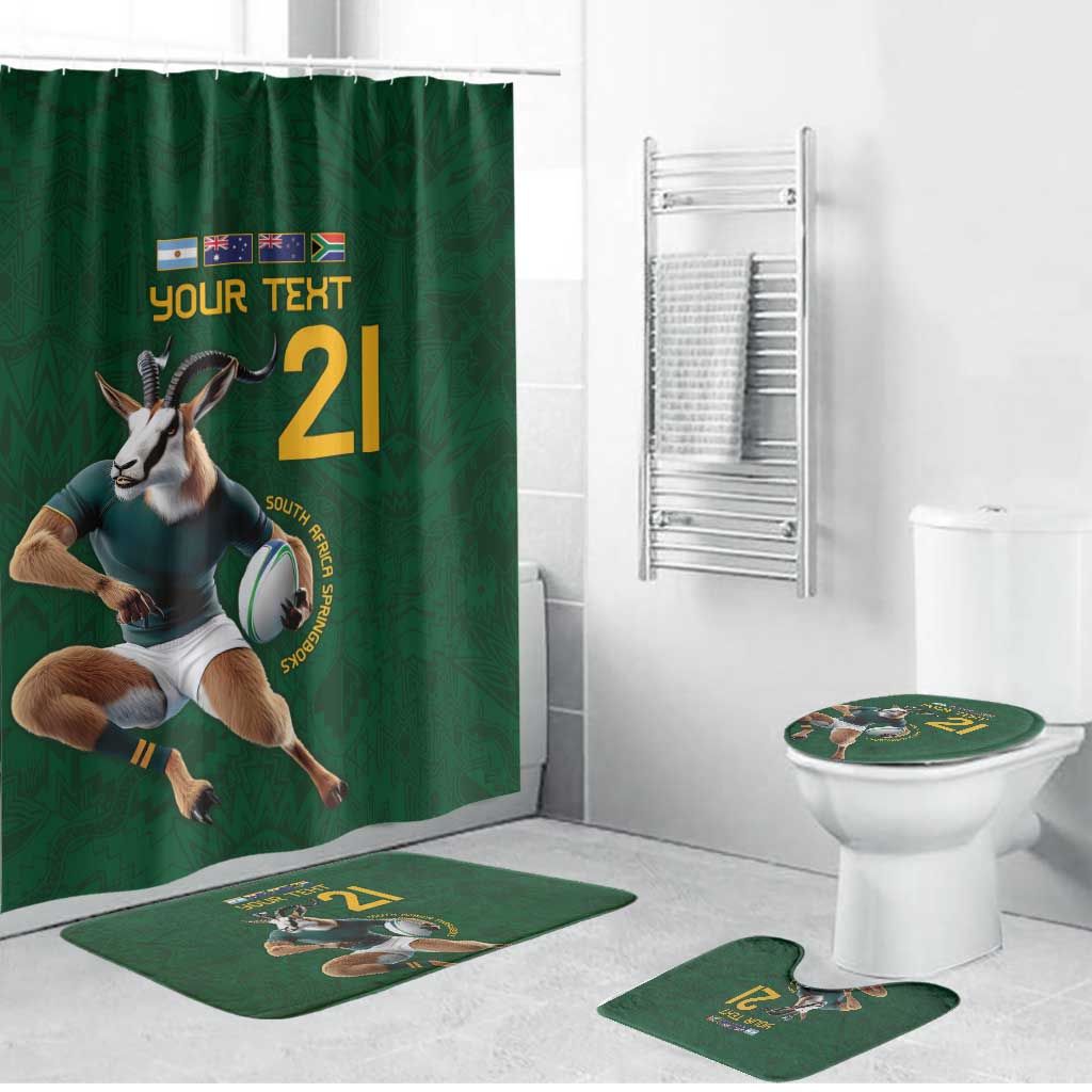 South Africa Rugby Custom Bathroom Set Glory Be To Springboks