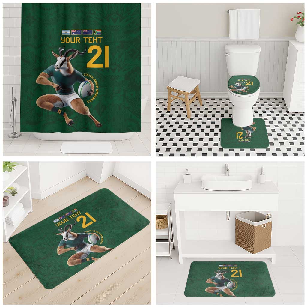 South Africa Rugby Custom Bathroom Set Glory Be To Springboks