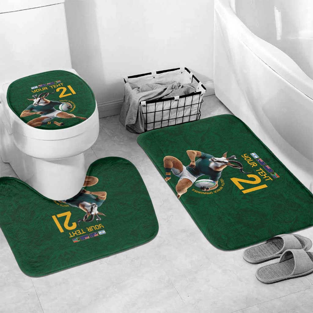 South Africa Rugby Custom Bathroom Set Glory Be To Springboks