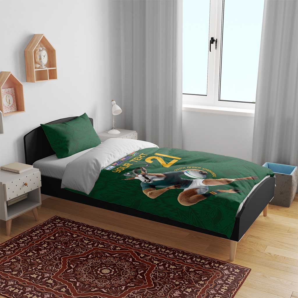 South Africa Rugby Custom Bedding Set Glory Be To Springboks - African Pride