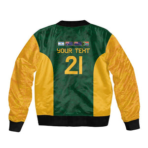 South Africa Rugby Custom Bomber Jacket Glory Be To Springboks - African Pride