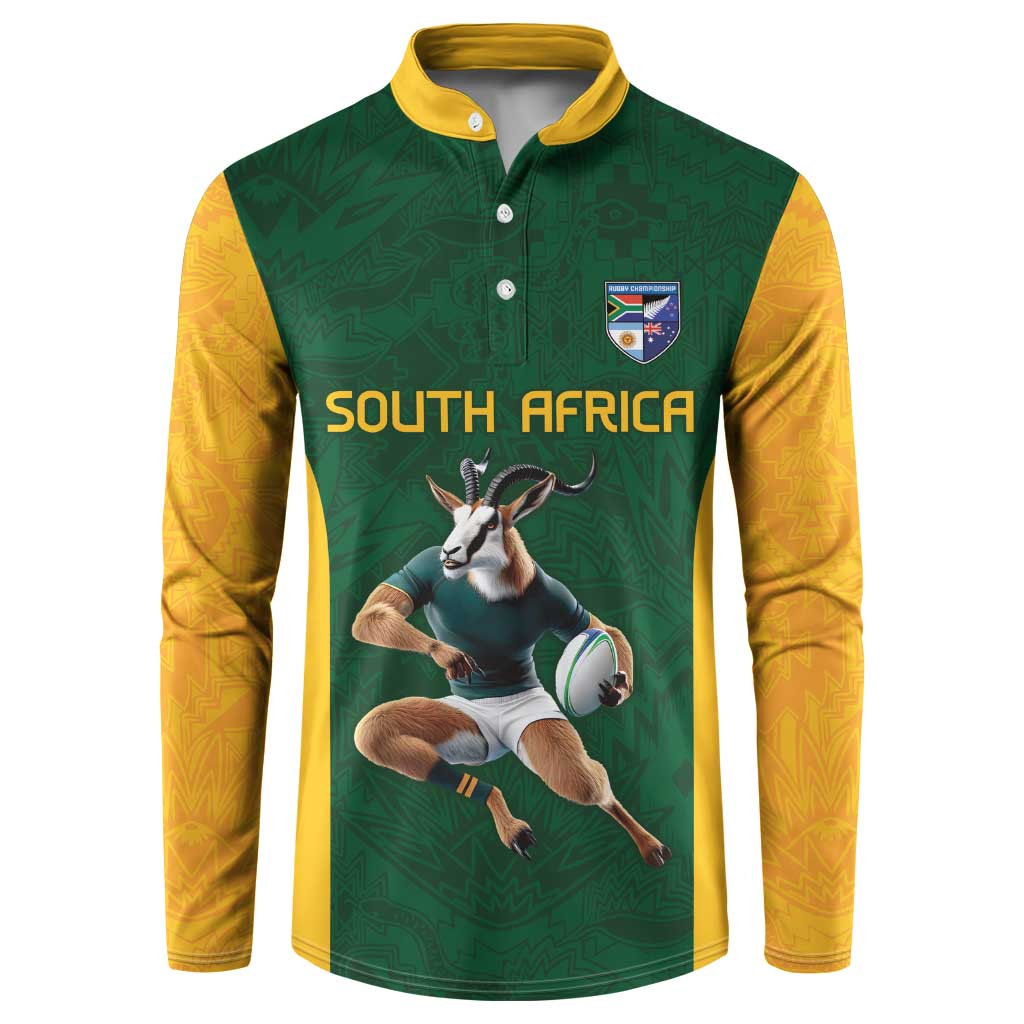 South Africa Rugby Custom Button Sweatshirt Glory Be To Springboks