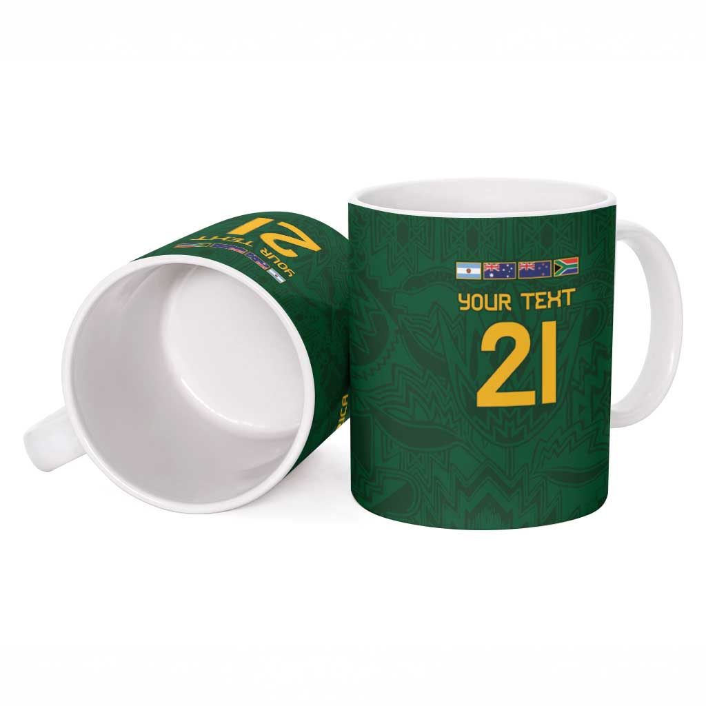 South Africa Rugby Custom Ceramic Mug Glory Be To Springboks
