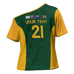 South Africa Rugby Custom Cross Shoulder Shirt Glory Be To Springboks