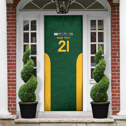 South Africa Rugby Custom Door Cover Glory Be To Springboks