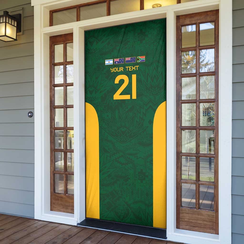 South Africa Rugby Custom Door Cover Glory Be To Springboks