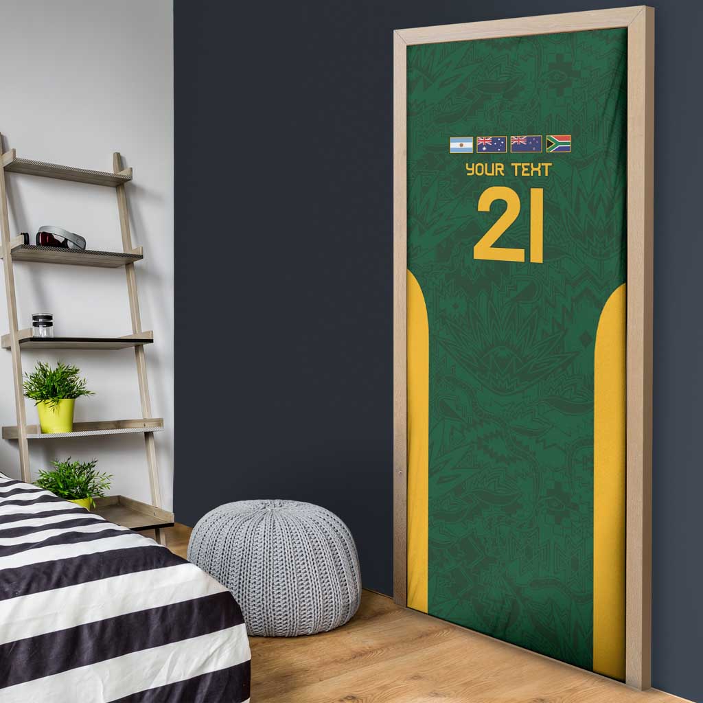 South Africa Rugby Custom Door Cover Glory Be To Springboks